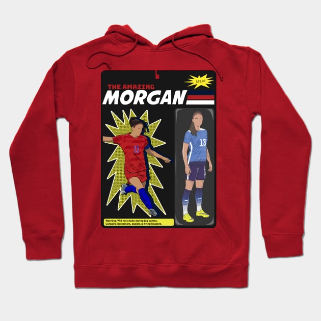 Alex Morgan Superhero Action Figure USWNT Hoodie by Hevding